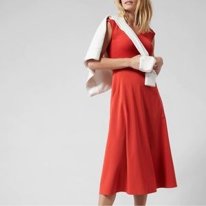 Athleta Ryder MIDI Dress in Current Red Sz XS NEW